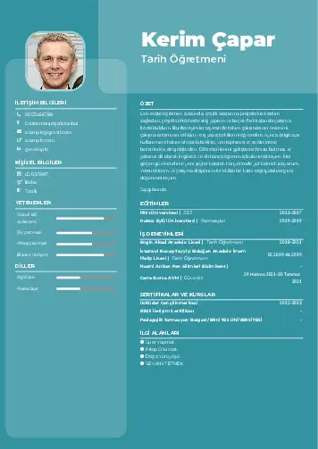 Tarih Öğretmeni Cv Örnekleri cv indir